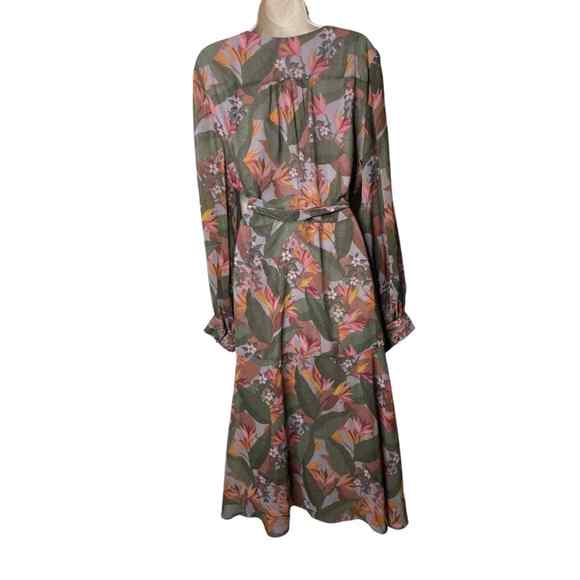 Badgley Mischka Multi Floral Wrap Dress sz 16 - Picture 3 of 11